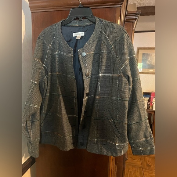 Christopher & Banks Jackets & Blazers - Christopher & Banks Black and Gray Plaid Blazer